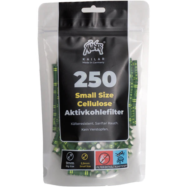 250 Cellulose Slim Aktivkohlefilter