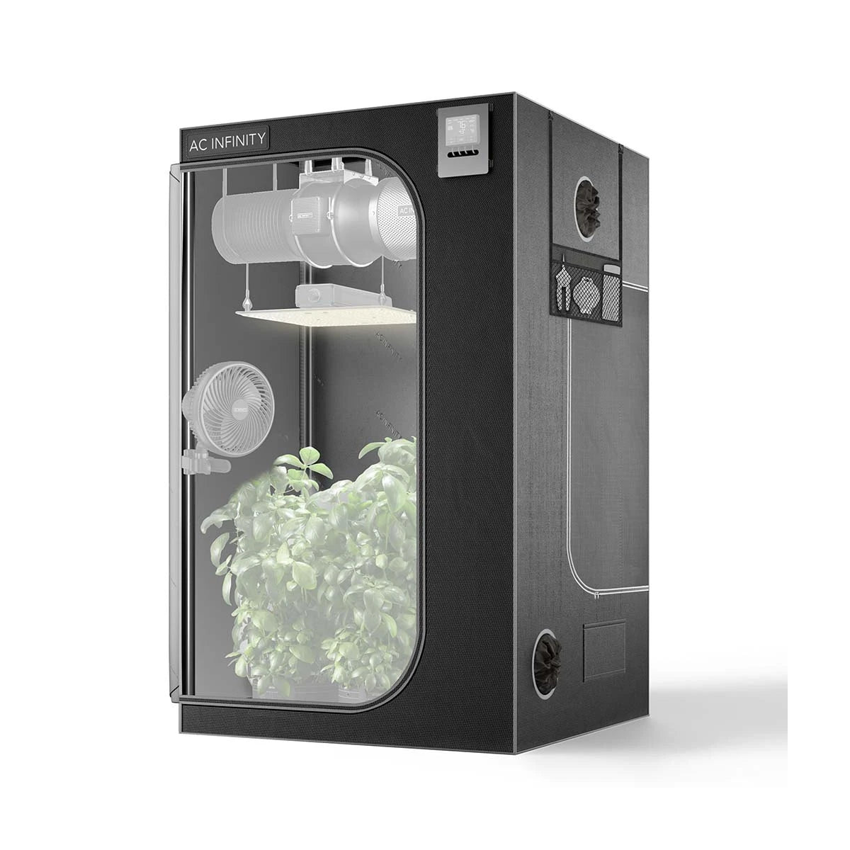 AC Infinity Grow Zelt 120 x 120 x 200 cm, 2000D Diamant Mylar Gewebe