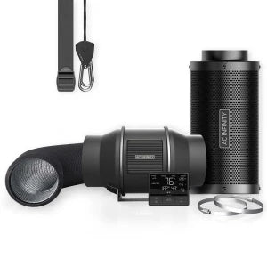 AC Infinity Luftfilter-Set PRO 100 mm, Inline-Ventilator mit Smart Controller und Aktivkohlefilter