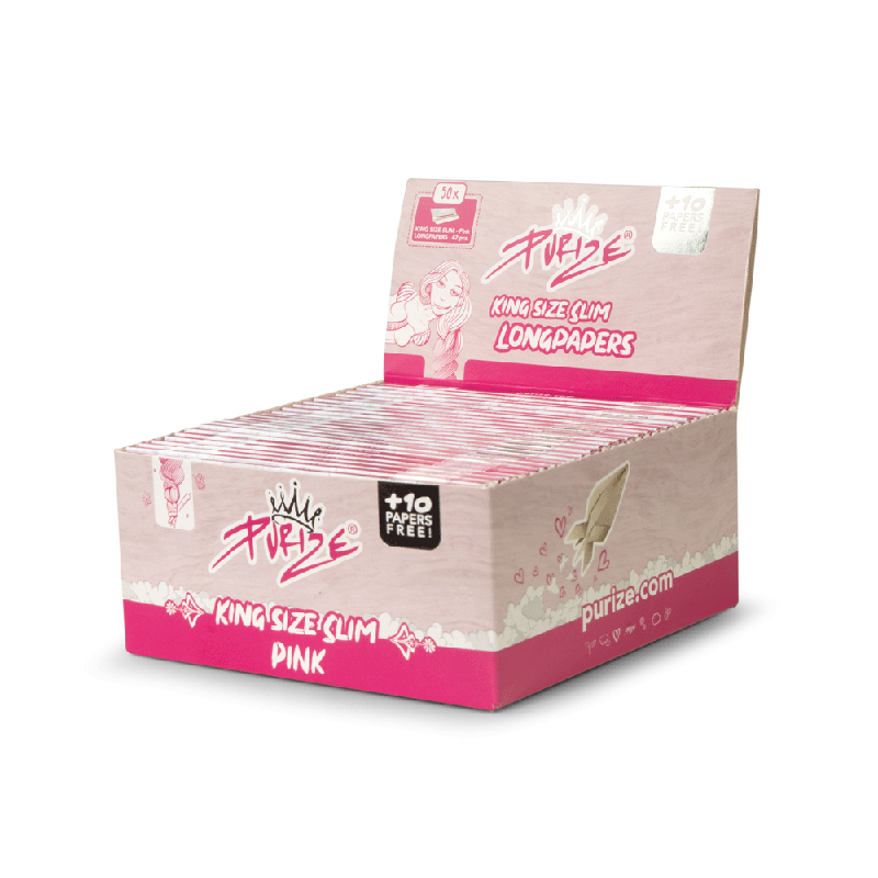 PURIZE® Longpapers | King Size Slim | Pink