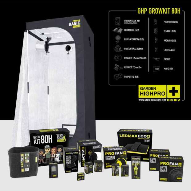 Garden Highpro Growset 80x80x180cm | LED mit 150 Watt |